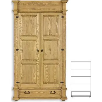 Ložnicová sestava Skříň SF848 povrchová úprava - včelí vosk Přírodní včelí vosk