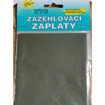 Textilní nažehlovací páska Nažehlovací záplaty 15x20 cm 3 kusy khaki