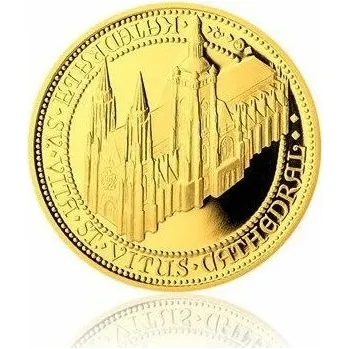 Česká mincovna Stříbrná pozlacená uncová medaile Doba Karla IV. - Katedrála sv. Víta 1 oz
