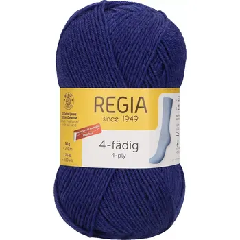 Příze Regia 4-Ply Uni 540 Královská modrá 210m/50g (Ponožková příze Regia Uni 4-Ply 540 royal blue)