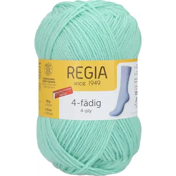 Příze Regia 4-Ply Uni 1061 Aqua 210m/50g (Ponožková příze Regia Uni 4-Ply 1061 Aqua)