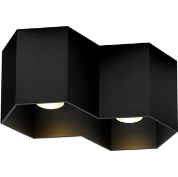 Wever & Ducré Designové hliníkové přisazené svítidlo Hexo Ceiling 2.0 GU10 Barva: Černá 146620B0 Designové hliníkové přisazené svítidlo Hexo Ceiling 2.0 GU10