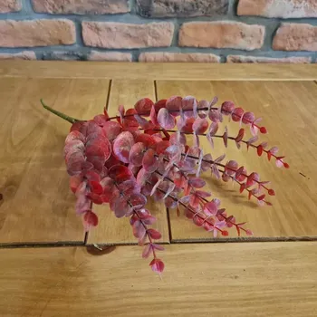 umělá květina Eucalyptus umělý 40cm červená K5709