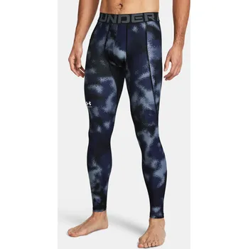 Pánské kalhoty Pánské kompresní sportovní legíny Under Armour UA HG Armour Printed Lgs-BLU - modro-černé Velikost: M