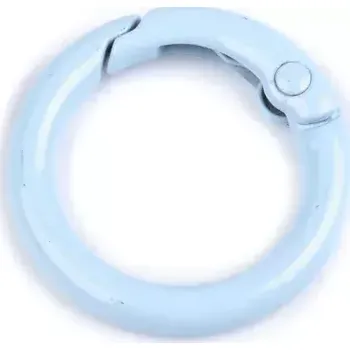 Kovová karabina kulatá - 16 mm - modrá