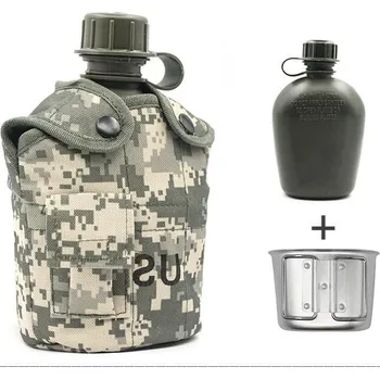 Partizan Tactical | Polní láhev o objemu 1l s ALU miskou KT-1000 ACU 3671