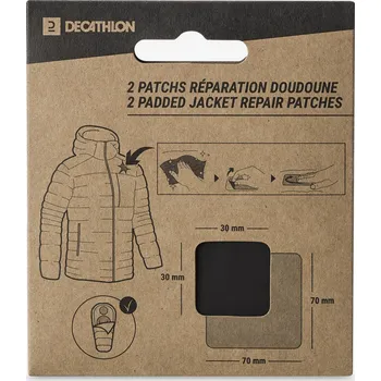 Výtvárné potřeby DECATHLON Samolepicí záplaty na bundy a spací pytle černé ČERNÁ