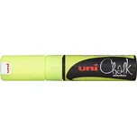 Křídový popisovač UNI - PWE-8K Chalk Marker, 8 mm, fluo-žlutý