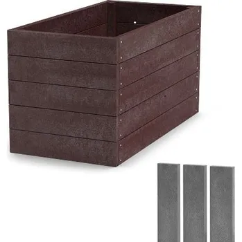 Vyvýšený záhon TRANSFORM a.s. Lázně Bohdaneč Vyvýšený záhon jednokomorový vč. šroubení, šedý 120/66/66 - 5 pater