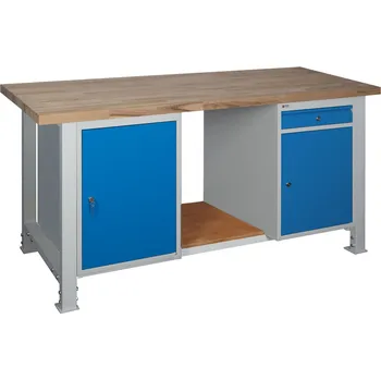 Dílenský stůl Dílenský stůl MASTER 170 cm, 2 kontejnery M2+M1