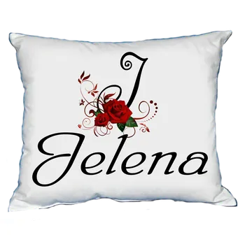 Dekorativní polštářek Polštář s dámským jménem JELENA Černý (polštářek dámské jméno )
