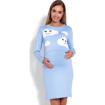 Dámská noční košile PeeKaBoo Dámská těhotenská košile Alethrisei světle modrá L/XL
