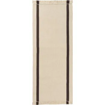 Koberec Ferm Living Koberec Calm Kelim Runner 80x200, off-white/coffee