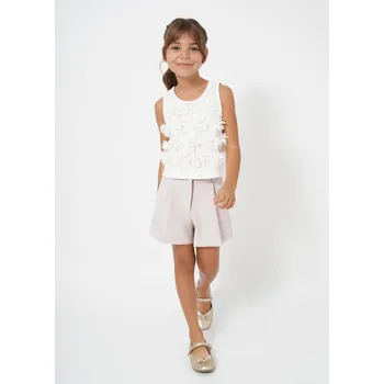 Dívčí kraťasy Kraťasy s puky béžové JUNIOR Mayoral velikost: 152 (12 let)