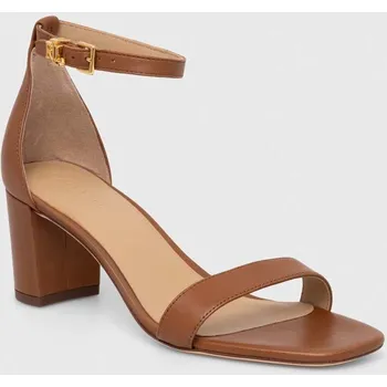 Dámské sandále Kožené sandály Lauren Ralph Lauren Logan 802927949002.270 hnědá 82X, EUR 38