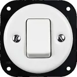 Elhard KV1077W Keramik vypínač č.7 široký - kulatý, klapka, bílý