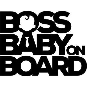 Samolepicí dekorace na vozidlo Samolepka BABY BOSS ON BOARD na auto a motorku, tuning nálepka (5711)