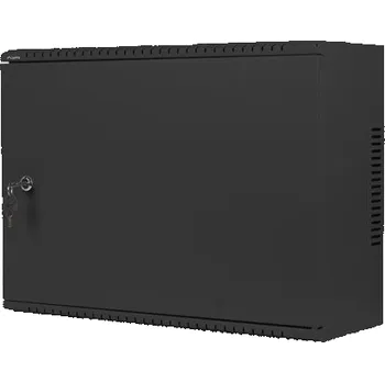 Serverovna Skříň Lanberg Závěsná racková instalační skříň 19 palců 4u+3u 540x200 nízkoprofilová (složená) černá