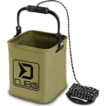 Pouzdro na rybářské vybavení DELPHIN - Skládací vědro CUBO 10L + PROVAZ
