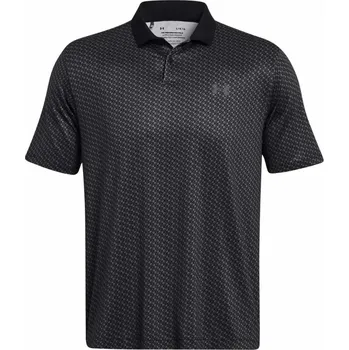 Under Armour Performance 3.0 Printed pánské polo, černé pánské, S