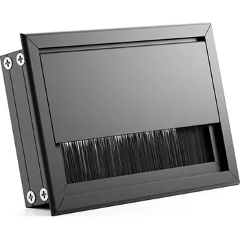 kabelová chránička Interex design Kabelová průchodka MONET 120 x 80 mm / Černá matná