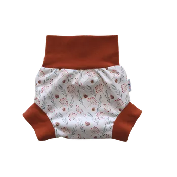 Plenkové kalhoty Breberky Natahovací svrchní kalhotky PUL - Přeslička VELIKOST: S (4-7kg)