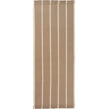 Koberec Ferm Living Koberec Calm Kelim Runner 80x200, dark sand/off-white