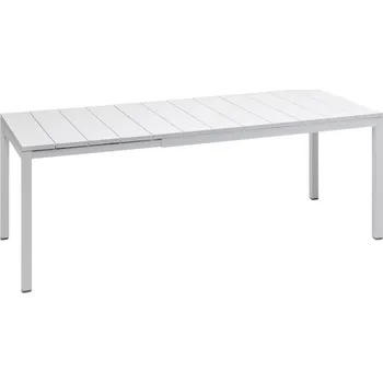 Zahradní stůl Nardi Bílý rozkládací zahradní stůl Rio 140/210 x 85 cm