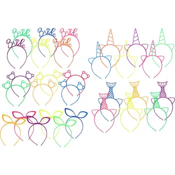 Karnevalový doplněk Vlasový doplněk karneval - čelenka s ozdobou mix barev / W033515/