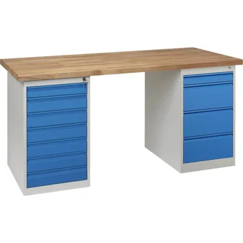 Dílenský stůl Dílenský stůl PROFI 170 cm, kontejnery Z4+Z7