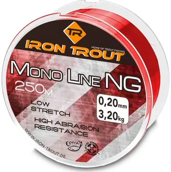 Iron Trout vlasec Mono NG 250 m 0,24 mm, červená