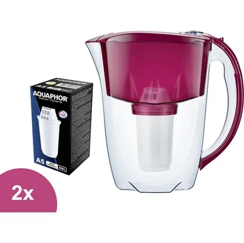 Filtrační konvice Aquaphor Prestige filtrační konvice cherry 2,8 l + 2 ks filtru Aquaphor A5