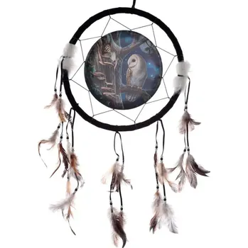 Lapač snů Velký fantasy lapač snů 33cm Lisa Parker - Pohádková víla a sova