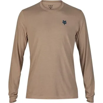 cyklistický dres Fox Racing Pánský dres s dlouhým rukávem Fox Ranger Dr Ls Jersey Sg, Mocha - Mocha - L