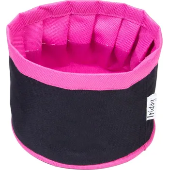 Miska pro psa Iridog Cestovní miska pro psy no.1 černá s růžovou průměr 13 cm, výška 10 cm