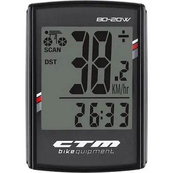 Tachometr cyklo computer CTM BDW-20 bezdrátový černý