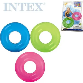 INTEX Kruh plavací 76cm nafukovací kolo transparentní do vody 3 barvy 59260
