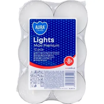 Čajové svíčky MAXI ~8 hod. 12 ks plato