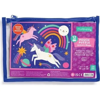 Puzzle Mudpuppy Puzlle Jednorožec Magic v taštičce 12 dílků