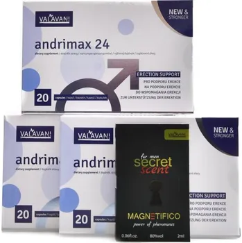Valavani Andrimax 24 2+1 zdarma 60 kapslí + secret scent 2ml