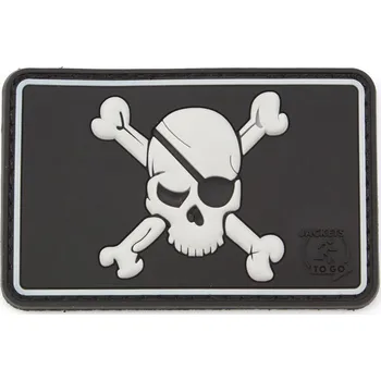 Nášivka JTG PVC 3D nášivka "Pirate Skull" - černá