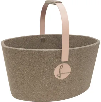 Nákupní košík Milovaný košík šedý s pastelově růžovou - LIEBLINGSKORB Basic silver grey pastellrosa