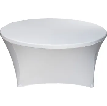 Napínací potah TENTino Elastický ubrus EXTREME na kulatý stůl 122 cm Barva ubrusu: BÍLÁ / WHITE