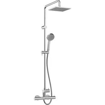 Vodovodní baterie Hansaunita - nástěnná termostatická sprchová baterie, horní a ruční sprcha 581491130067