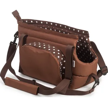 Taška pro psa a kočku Iridog Taška pro psy CARRIE no.4 hnědá s puntíky v28 x š22 x d42 cm