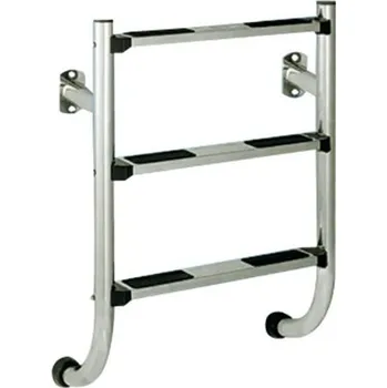 Bazénové schůdky Žebřík nerez dvoudílný -- 3 stupně (kotvení přírubou), spodní díl, AISI 304