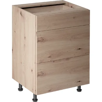 Kuchyňská skříňka GALA Dolní šuplíková skříňka D60S3 Langen Zvolte možnost: Dvířka Artisan, Výběr provedení: PUSH-OPEN