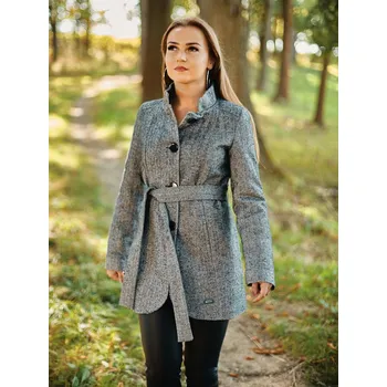 Dámský kabát Dámský kabát na zimu IGA - šedý, VELIKOST 4XL