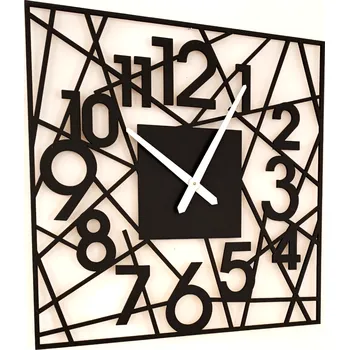 Hodiny MAJADESIGN Nástěnné hodiny EDGE 12 v kruhu HRANATÉ - BAREVNĚ LAKOVANÉ Velikost: 30x30