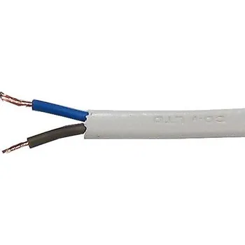 Síťový kabel Dvojlinka 2x0,75mm2 plochá H03VVH2-F (CYLY 2x0,75), bílá